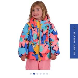 Obermeyer Livy Girls' Livy Jacket in Critter Camo Print Size 7